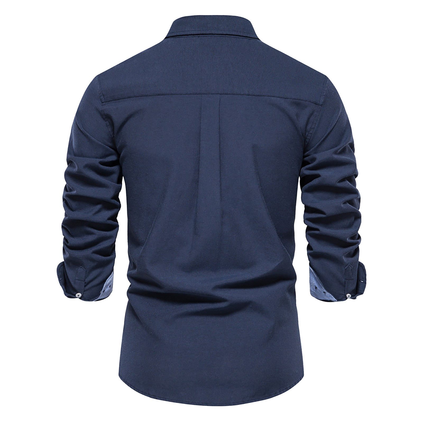 thumbnail image 4 of Camisa de manga larga con solapa estrecha y estampado floral para hombre, poliéster estampado, informal para todas las estaciones, tallas S-XXL, 4 of 4